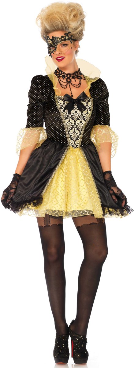 Venetie & Gemaskerd Bal Kostuum | Hertogin De La Champagne | Vrouw | Medium | Carnaval kostuum | Verkleedkleding